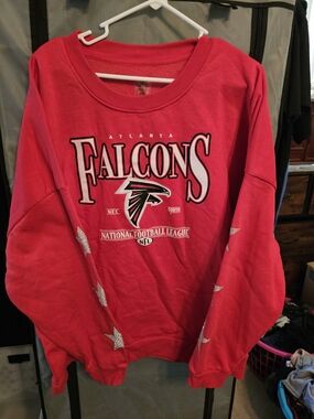 Gameday Couture Atlanta Falcons Red Crewneck Sweatshirt with Team Logo SzXXL